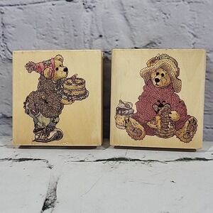 Vintage Uptown Stamps Boyds Collection Teddy Bear Rubber‎ Stamps Lot Of 2